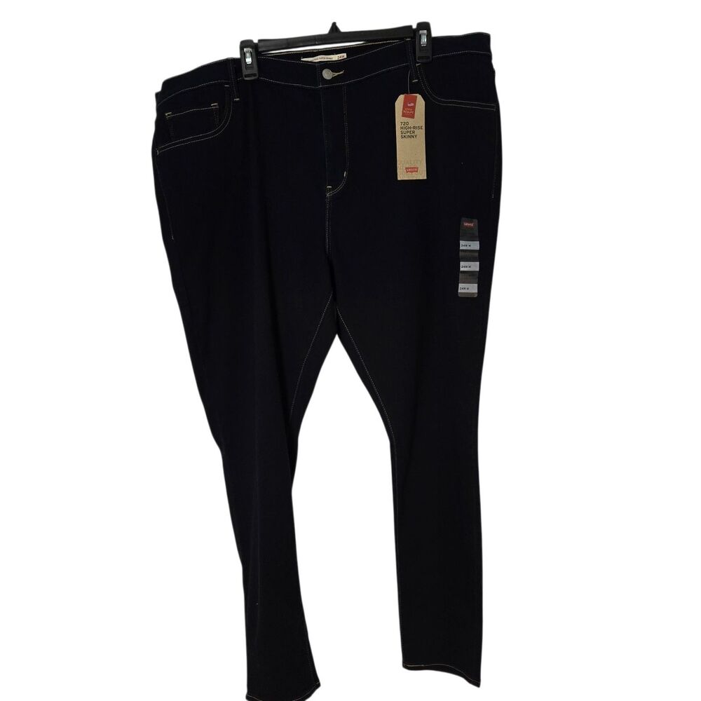 Levi's Jeans 720 Women's Size 24W High Rise Super Skinny Blue Dark Wash